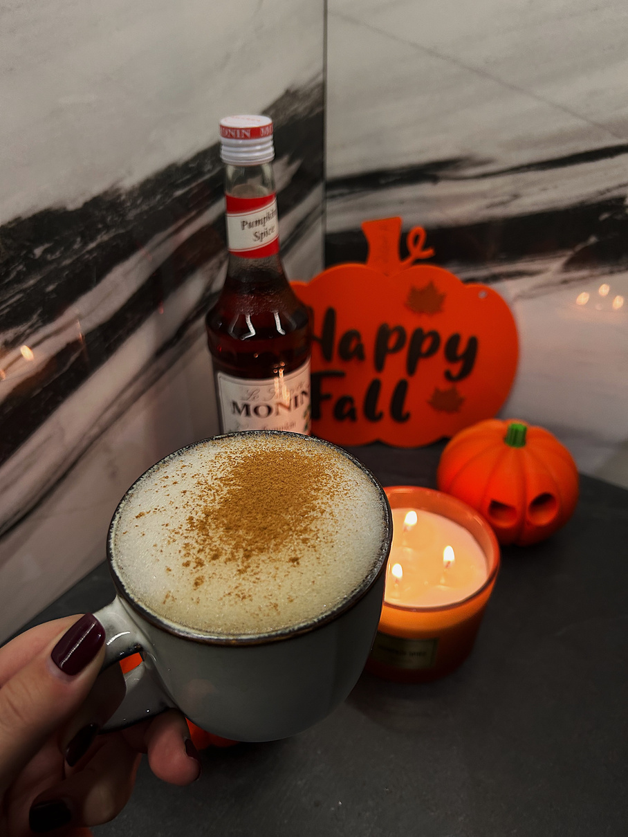 ugc creator product photo pumpkin spice latte