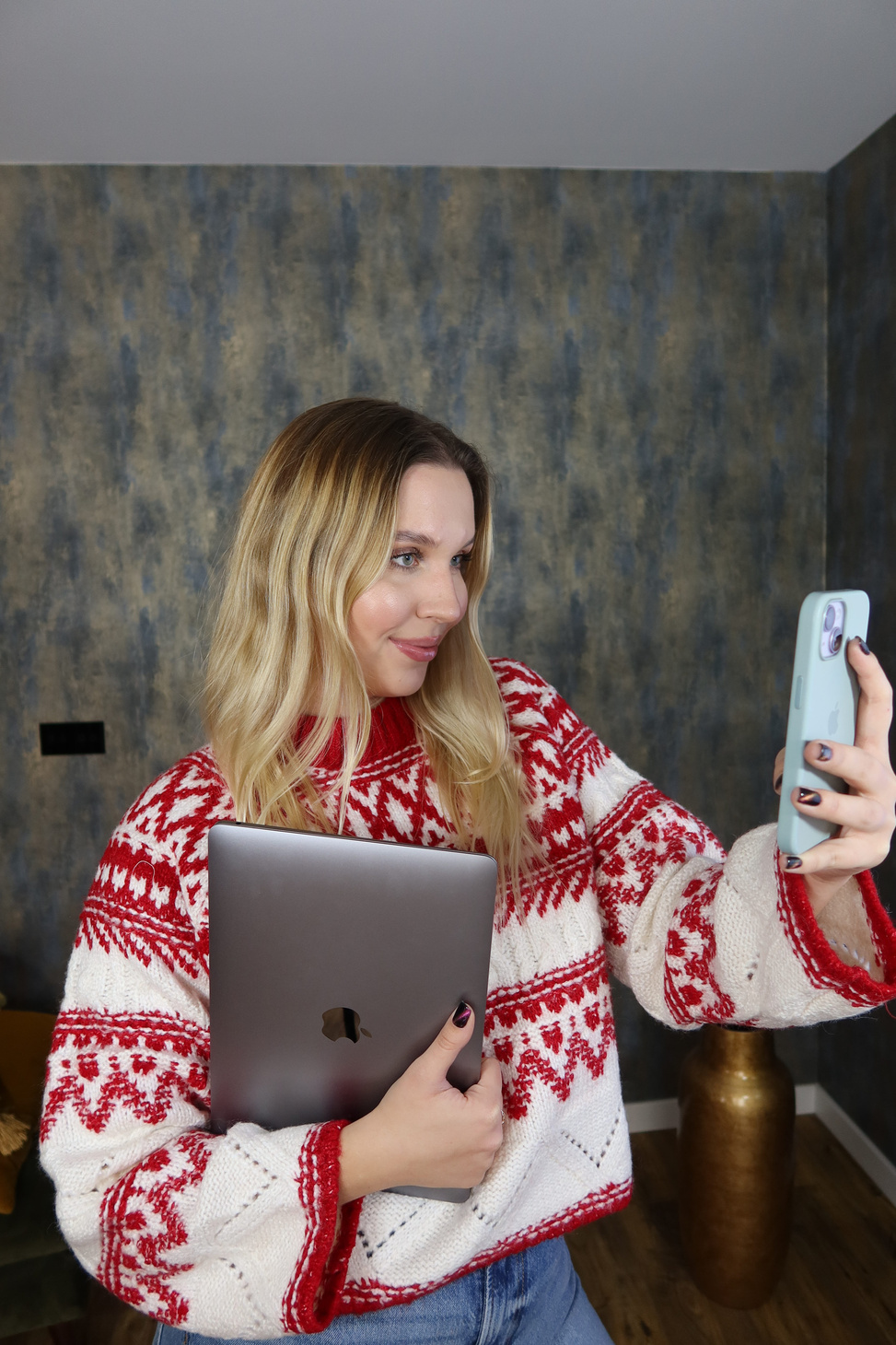 ugc creator posing and making content for brands